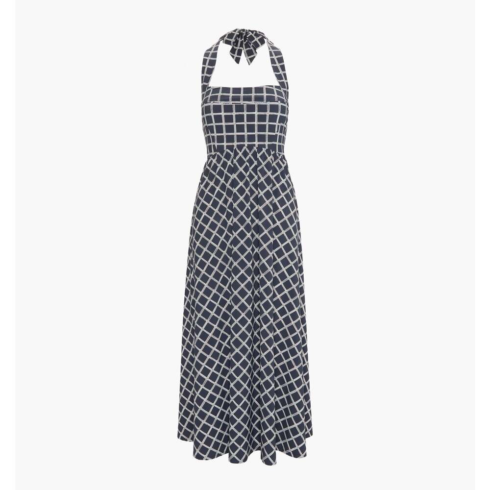 Hill House Home The Fleur Midi Dress - Grecian Check Jersey Size M (NWT)